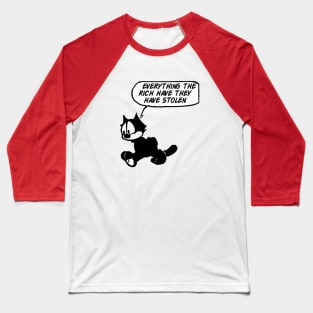 Felix the socialist cat Baseball T-Shirt